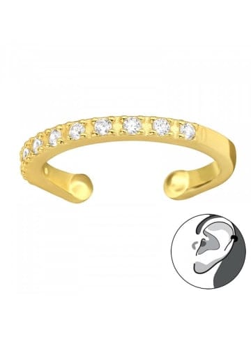 Alexander York Ear Cuff Zirkonia in Gold in gold