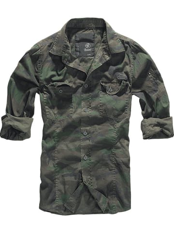 Brandit Hemd "Slim Fit Shirt Long Sleeve" in Camouflage