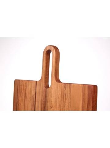 TEAKHAUS Teakholz-Servierbrett BISTRO, quadratisch, 47 x 36 x 2 cm