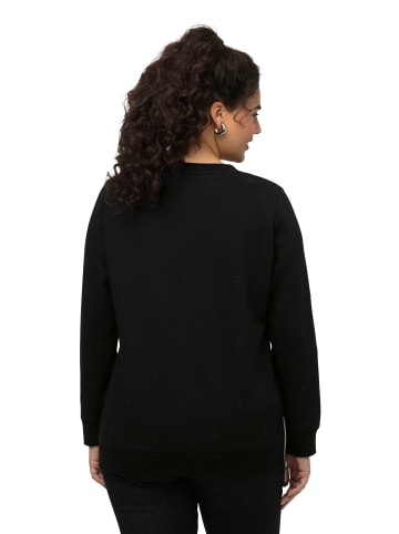 Ulla Popken Sweatshirt in schwarz