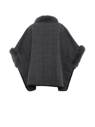 osha Poncho in Grau