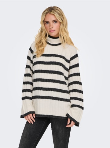 JACQUELINE de YONG Pullover Knit it Rollkragen Langarm Lang in Beige