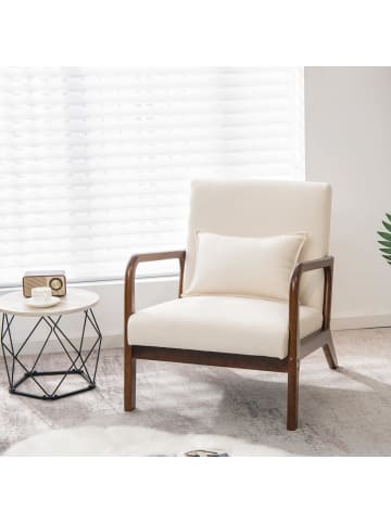 COSTWAY Sessel Wohnzimmer 65x79x77cm in Beige