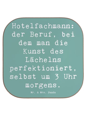Mr. & Mrs. Panda Tassenuntersetzer Spruch Hotelfachmann Lächeln ... in Meeresbrise