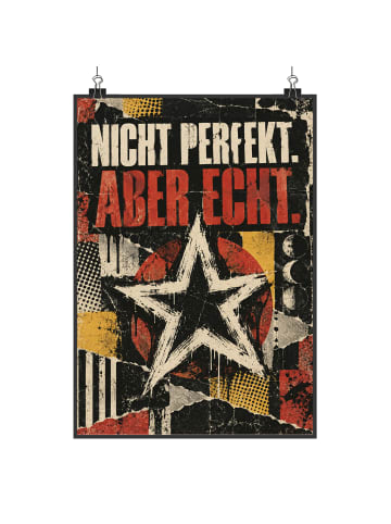 Print Stern rebellisch Design mit Spruch in Weiß