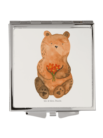 Mr. & Mrs. Panda Schminkspiegel Bär Dankbar ohne Spruch in Weiß