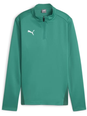 Puma T-Shirt "TeamGoal Training 1/4 Zip Top Wmn" in Grün