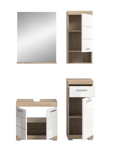 ebuy24 Badmöbelset Lambada Weiß 112 x 34 cm