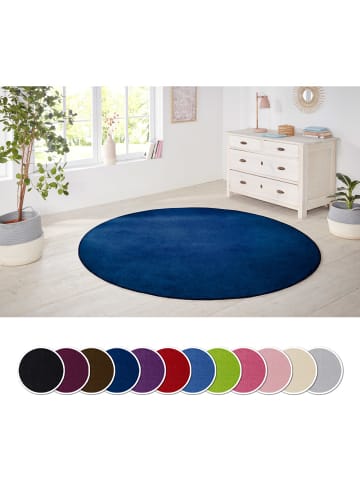 Hanse Home Kurzflor Teppich Nasty rund dunkelblau
