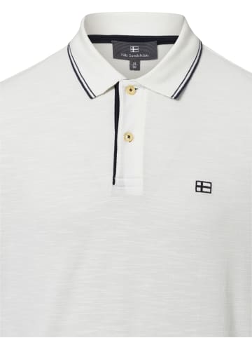 Nils Sundström Poloshirt in weiß schwarz - 0009