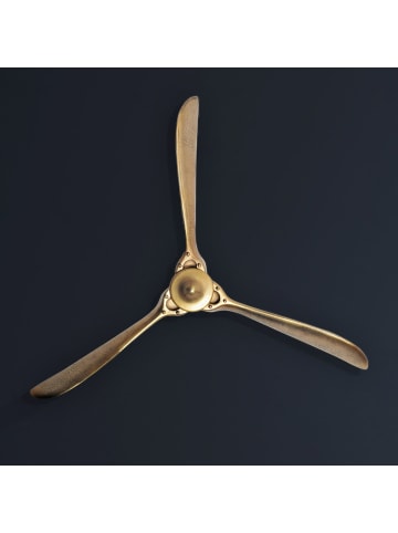 FineBuy Wanddekoration in Gold / Aluminium / 85x10x85