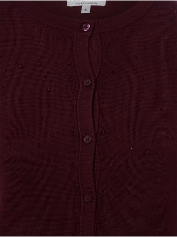 Marie Lund Strickjacke in aubergine - 0004
