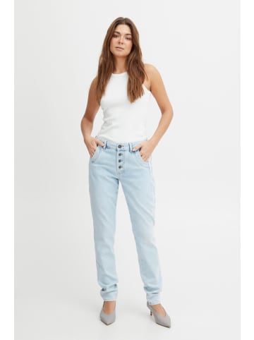 Pulz Jeans PZMELINA loose fit in Bleached Blue Denim