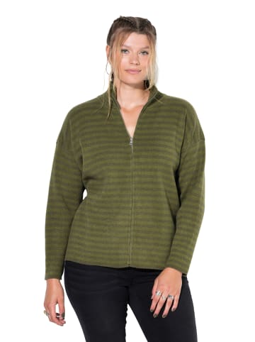 Studio Untold Strickjacke in khakigrün