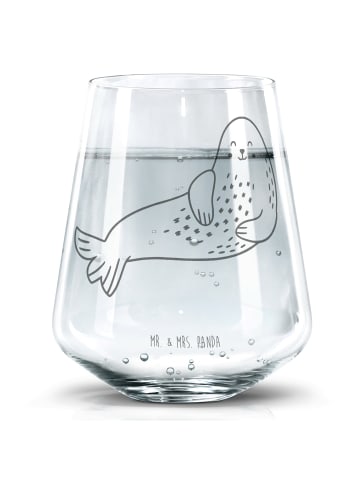 Mr. & Mrs. Panda Glas Robbe Lachen ohne Spruch in Transparent