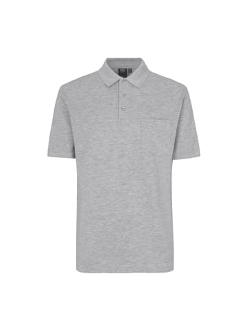 IDENTITY Polo Shirt klassisch in Grau meliert