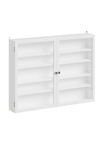 SoBuy Wandschrank in Mattweiß - (W) 12.2 x (H) 60 x (L) 80 cm