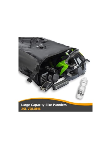 Rockbros Tasche Fahrradtasche - 30140022001 wasserdichte Fahrradträgertasche in Schwarz