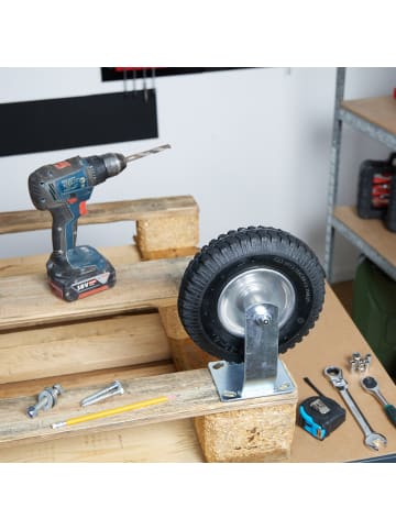 relaxdays Bockrolle in Schwarz/ Silber - 2.50-4