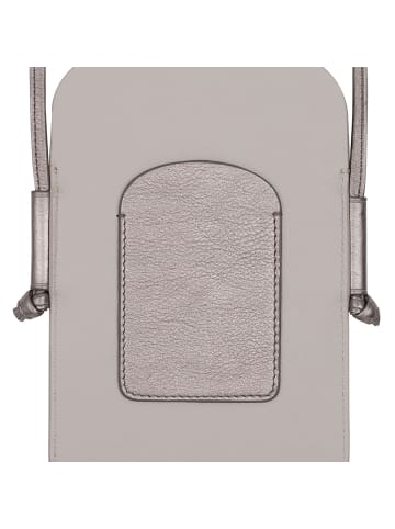 DuDu Colorful Minorca Handytasche Leder 12 cm in silber