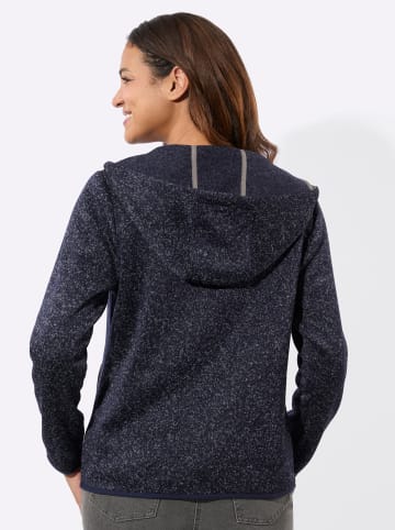 WITT WEIDEN Fleece-Jacke in marine-meliert