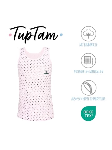 TupTam Mädchen Kinder Unterhemd 5er Pack in rosa/blau