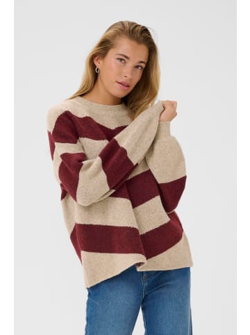 Kaffe Strickpullover KAverana Baggy fit in Feather G.M./Windsor W. Stripe
