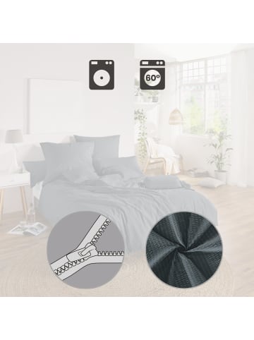 Erwin Müller Seersucker Kuschelkissenbezug Rosenheim in anthrazit