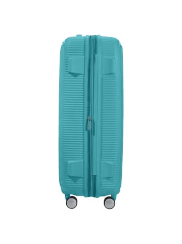 American Tourister Soundbox - 4-Rollen-Trolley 77 cm erw. (gelb) in turquoise tonic