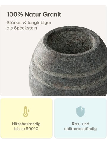 Praknu Sauna Verdampferschale aus robustem Granit – entspannende Duftmomente