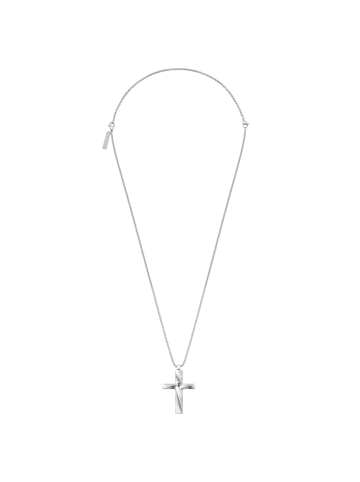 Police Herren-Halskette Contorto Edelstahl Silber