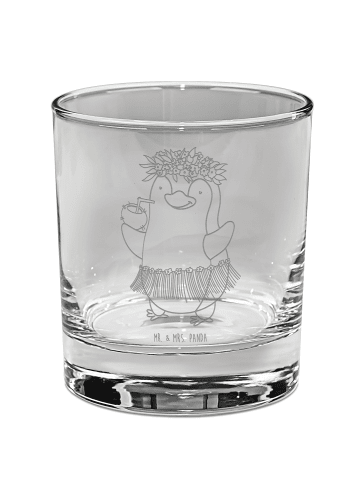 Mr. & Mrs. Panda Whiskey Glas Pinguin Kokosnuss ohne Spruch in Transparent