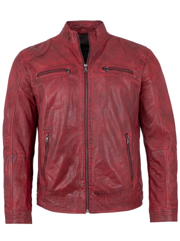 MADDOX Lederjacke Lammnappa in Dunkelrot