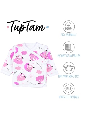 TupTam 5er- Set Wickelshirts in weiß Modell 1