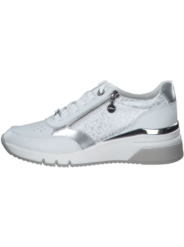 S. Oliver Schnürschuhe in white/silver