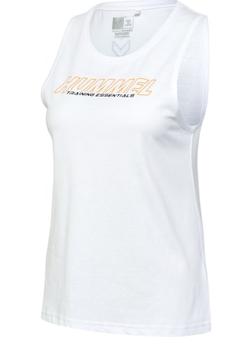 Hummel Sportshirt "Hmlte Confident Cotton Tanktop" in Weiß