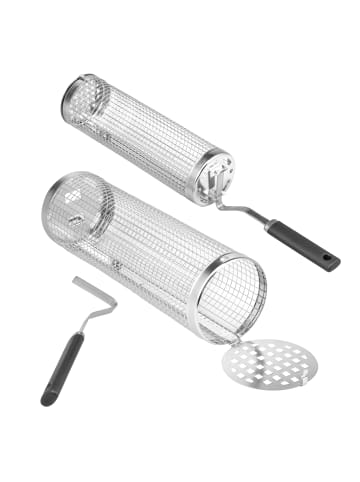 eluno Grillkörbe 2er Set aus Edelstahl, ca. 46 x 8,5 x 8,5 cm (B/H/T)
