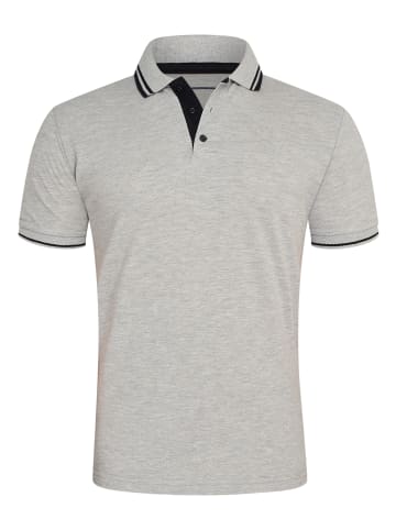 Rello & Reese  Poloshirt - RRCOLIMA Kurzarm Polo-Hemd T-Shirt in Grau-Schwarz