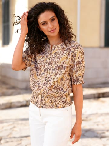 WITT WEIDEN Baumwollbluse in vanille-sand-bedruckt