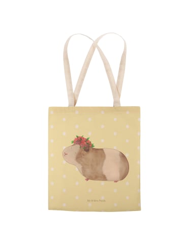 Mr. & Mrs. Panda Shopper-Tasche Meerschweinchen Weisheit ohne Sp... in Gelb Pastell