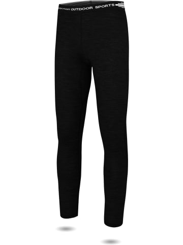 Normani Outdoor Sports Kinder Merino Unterhose Mackay in Schwarz