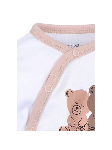 Nini Langarmbody Teddybär in weiss