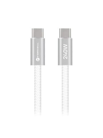 COFI 1453 Forcell Ladekabel USB-C auf USB-C F-Energy Cafule Color CBN1 in Transparent