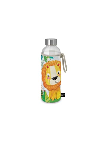 ppd Glasflasche mit Schutzhülle 500 ml in Happy Lion