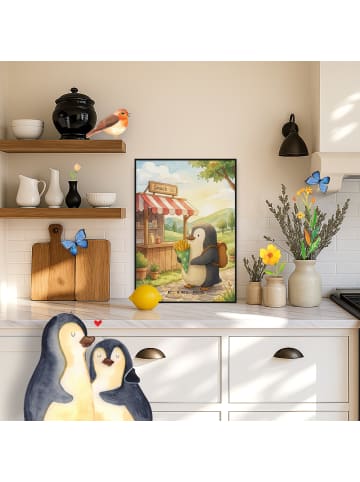 Mr. & Mrs. Panda Bild Pinguin Pommestüte Design ohne Spruch in Weiß