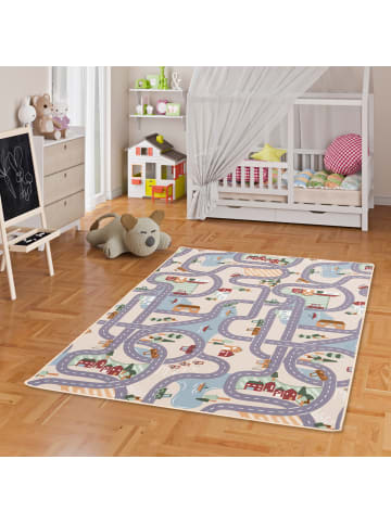 Snapstyle Kinder Spiel Straßenteppich in beige