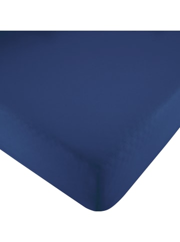 Erwin Müller Renforcé Spannbettlaken Würzburg in dunkelblau