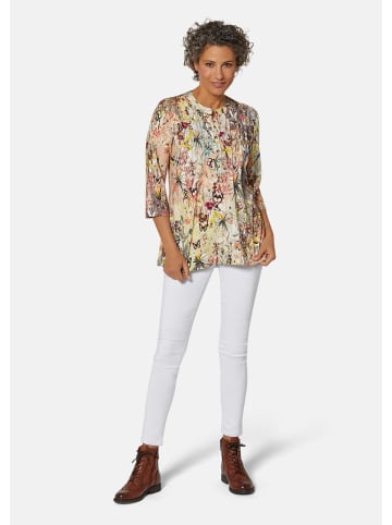 GOLDNER Kurzgröße:  Printshirt mit floralem Muster in pastell / gemustert