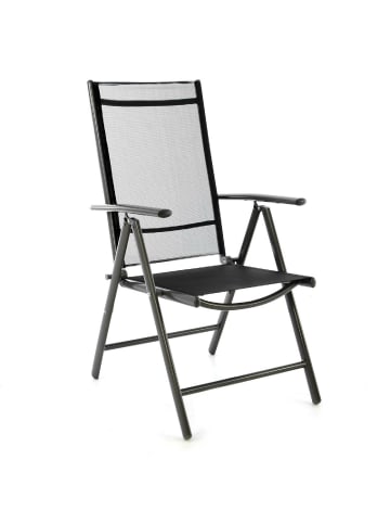 VCM  Aluminiumstuhl und Hocker in Schwarz