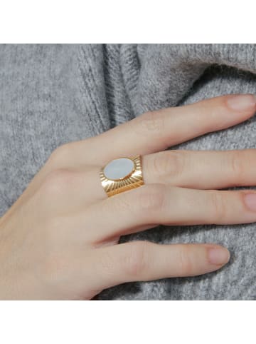 Luxenter Ring Anleh mit 18 Karat  verstellbar Gold-Anleh gold